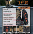 Milwaukee Leather Men's Stars and Stripes Black with Tan Motorcycle Rider Harness Boots MBM9045
