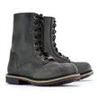 Milwaukee Leather MBM9065 Men's Antique Black Lace-Up High-Rise Boots