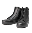 Milwaukee Leather Men's Black Leather Diamond Patterned Reinforced Street Biker Riding Shoes w/ Ankle Support - MBM9104