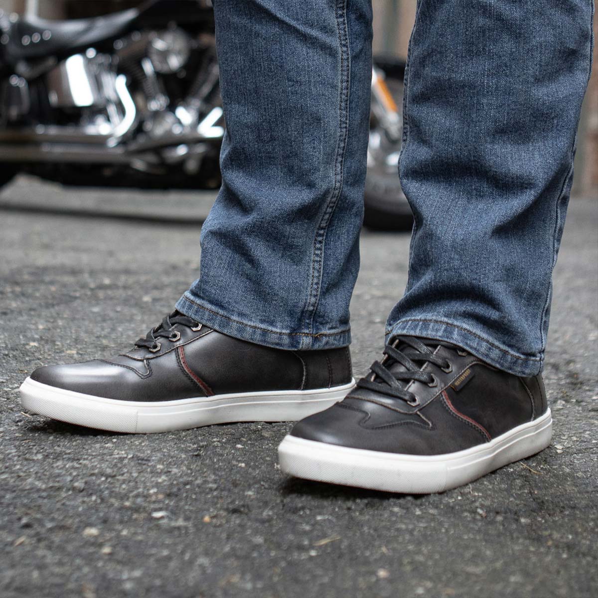 Milwaukee Leather MBM9152 Men's Black Leather High-Top Biker