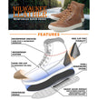 Milwaukee Leather MBM9154 Men's Cognac Leather High-Top Reinforced Street Riding Waterproof Shoes w/ Ankle Support