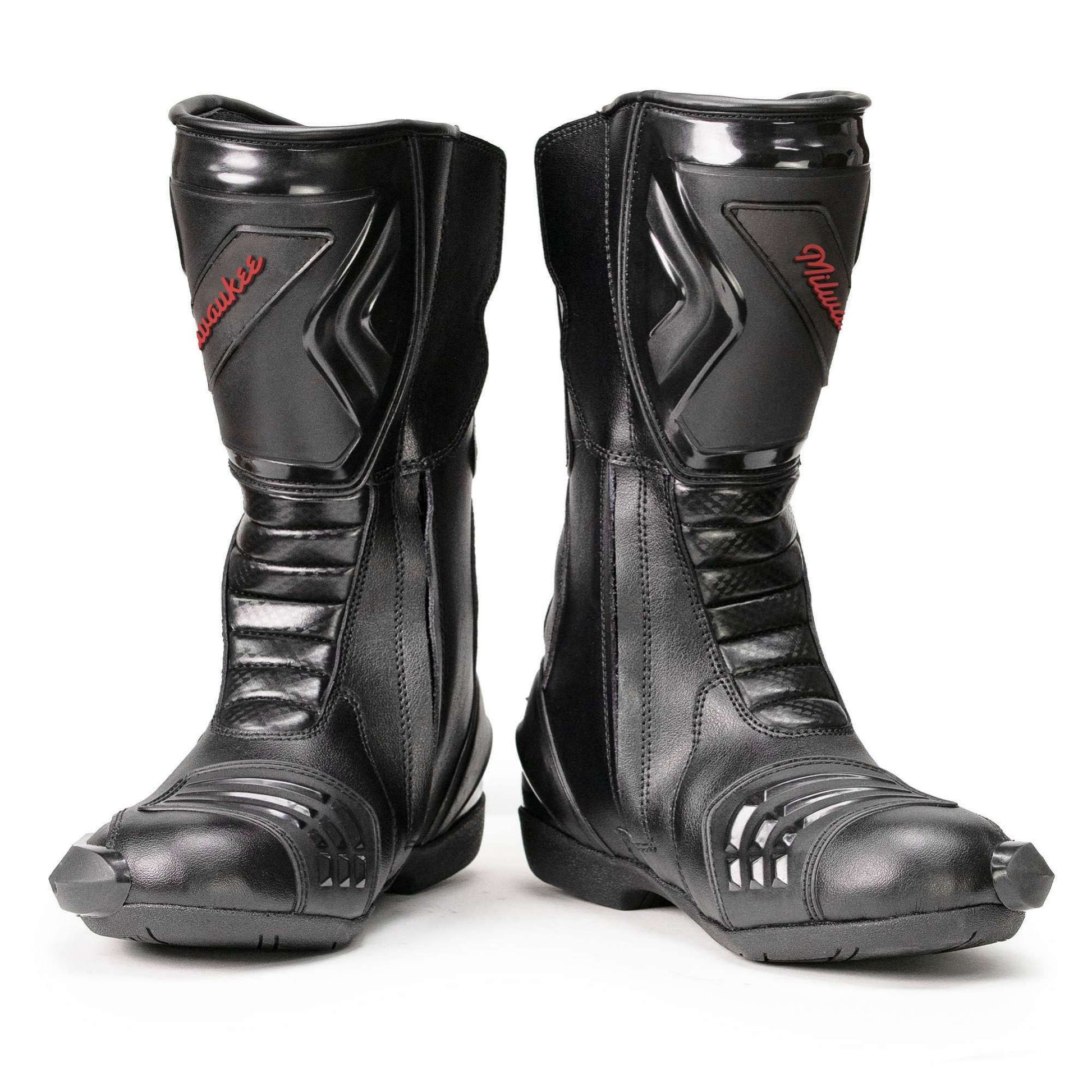 MMCC Men’s Type‑R Sport Boots – Black Waterproof Leather w/ Shift Protection & Quick Closure - MBM9181