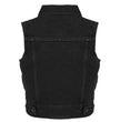 Milwaukee Leather MDK3910 Black Unisex-Child Kids Denim Snap Front Vest with Shirt Style Collar