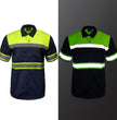 Milwaukee Motorcycle Clothing Co. Men’s Safeway Green/BlueMechanic Rider Ready Shirt w/ Reflective Strip MDM11614