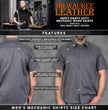 Milwaukee Leather MDM11668 Men’s Grey Button-Up Heavy-Duty Work Shirt - Classic Mechanic Shirt w/ Pockets