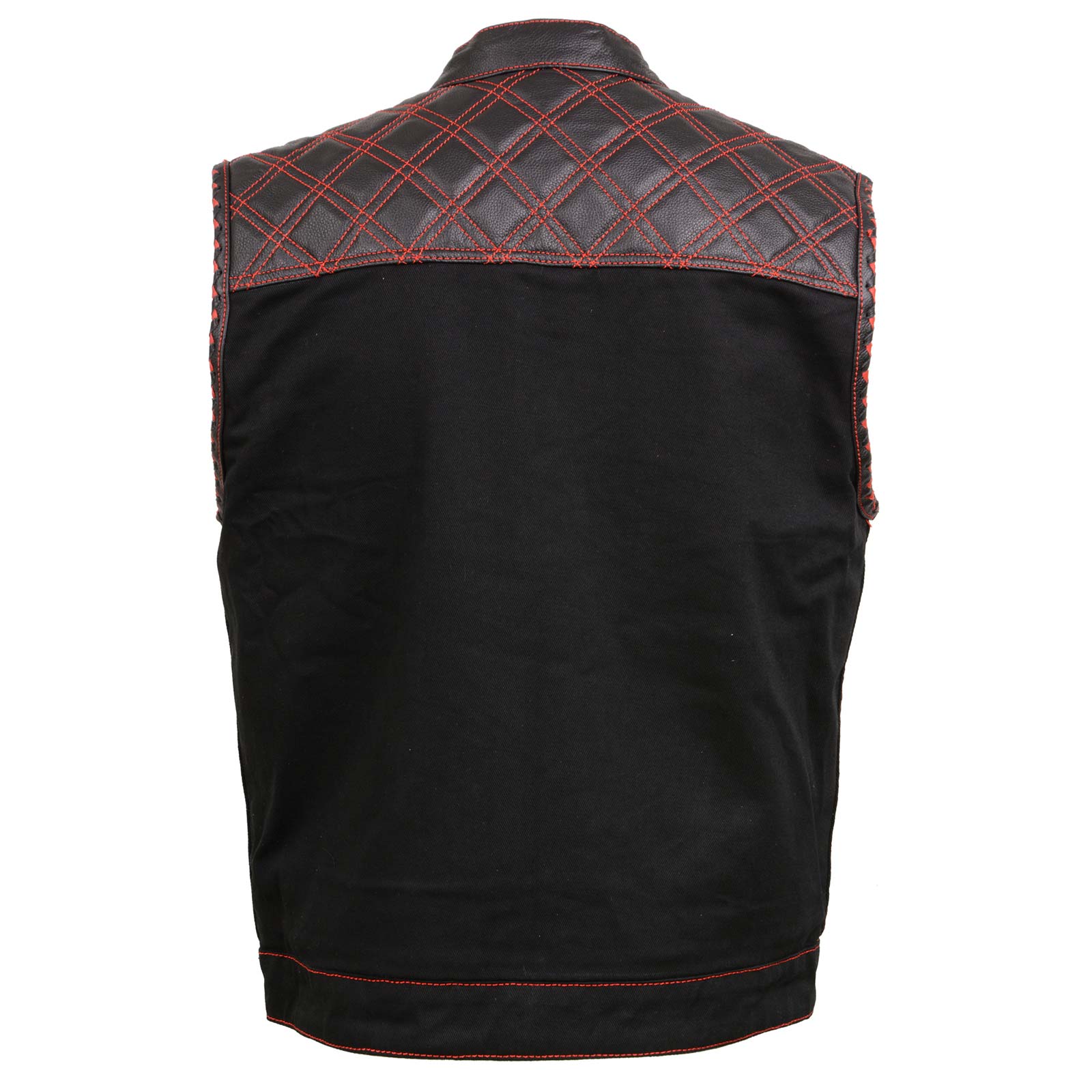 Milwaukee Leather MDM3036 Men's Wrecker Club Vest – Black Denim