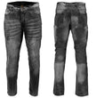 Milwaukee Leather MDM5001 Men's Metro Black CE Armored Motorcycle Riding Denim Jeans Reinforced w/ Aramid Fibers