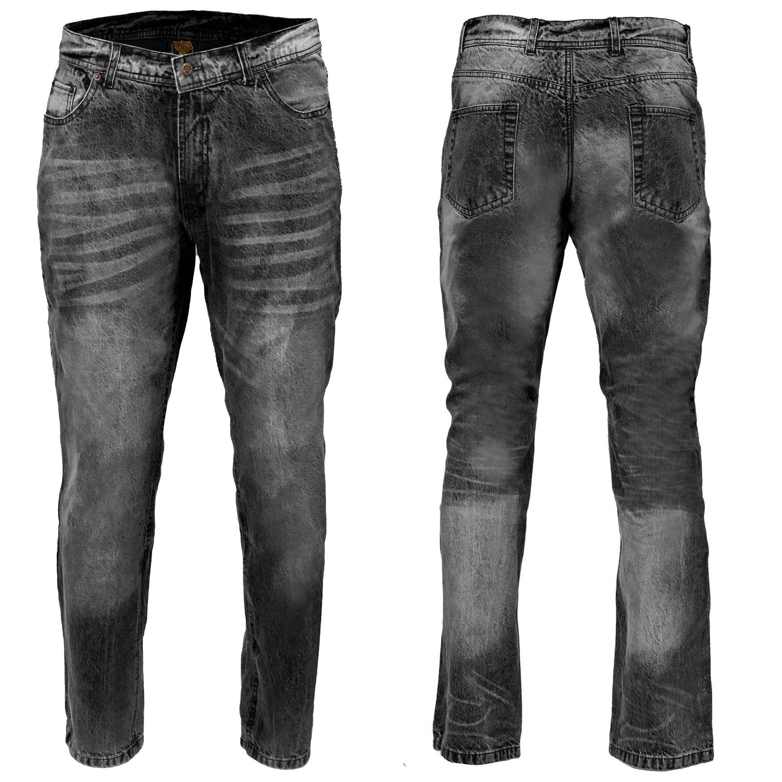 Milwaukee Leather MDM5001 Men's Metro Black CE Armored Motorcycle Riding Denim Jeans Reinforced w/ Aramid Fibers