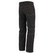 Milwaukee Leather Men's Classic Black Denim Motorcycle Pants, MDM5016