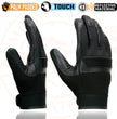 Milwaukee Leather MG7503 Men's Black Leather  i-Touch Screen Compatible Mesh Racing Motorcycle Hand Gloves W/ Reflector
