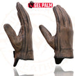 Milwaukee Leather MG7512 Men's Brown Leather Gel Padded Palm Short Wrist Motorcycle Hand Gloves W/ ‘Full Panel Cover’