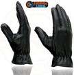 Milwaukee Leather MG7715 Women's Black Leather Thermal Lined Motorcycle Gloves w/ Cinch Wrist Closure