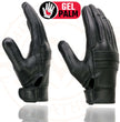 Milwaukee Leather MG7735 Women's Black Leather Gel Palm Motorcycle Hand Gloves W/ Flex Knuckles