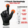 Milwaukee Leather MG7771 Women's Black/ Purple ’I - Touchscreen Compatible’ Laced Wrist Motorcycle Hand Gloves W/ Gel Palm