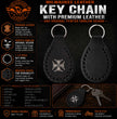 Milwaukee Leather Black Key Chain MLA9518