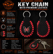 Milwaukee Leather Black Key Chain MLA9521