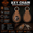 Milwaukee Leather Brown Key Chain MLA9502