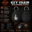 Milwaukee Leather Black Key Chain MLA9508