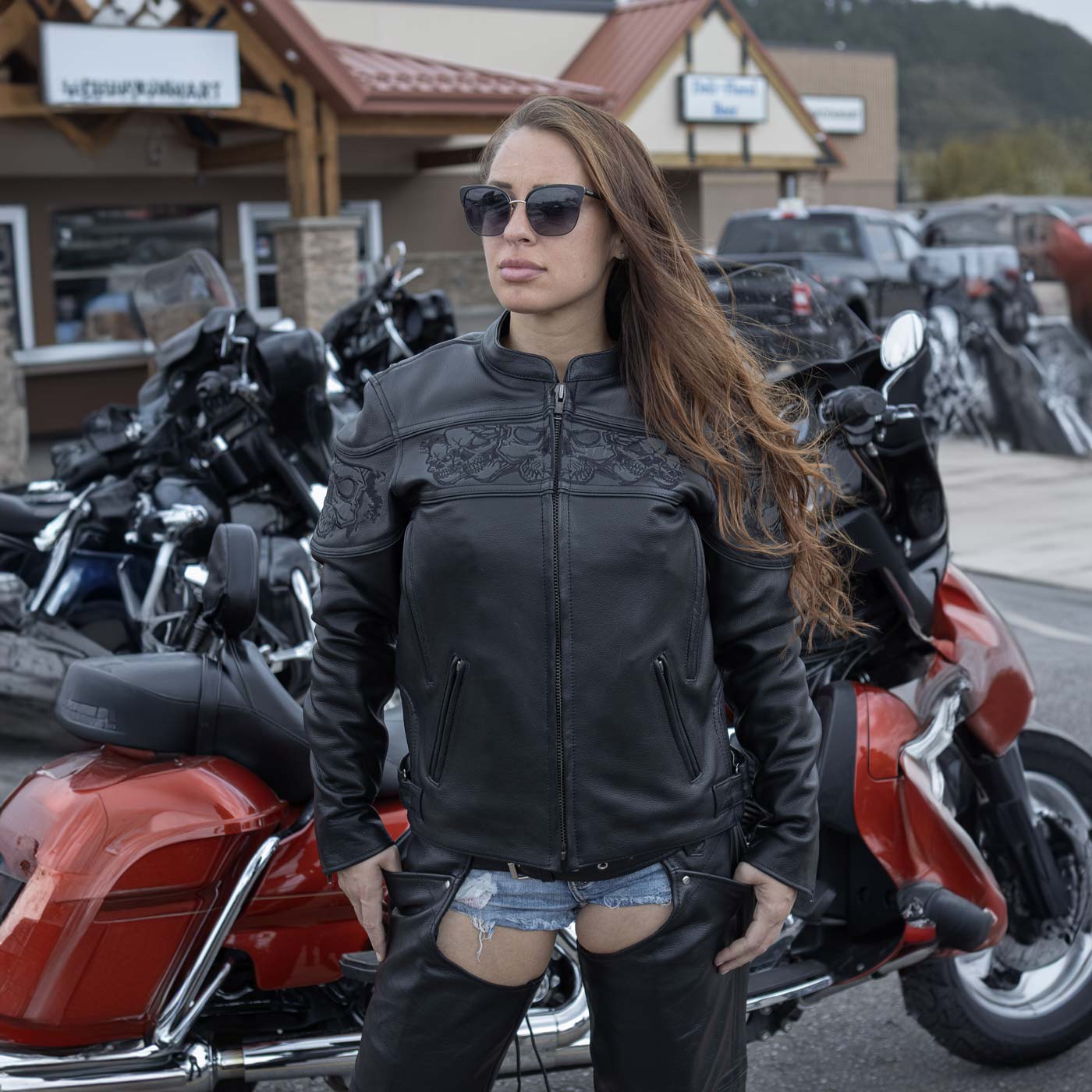 Milwaukee Leather MLL2540 Women's Crossover Black Leather Scooter