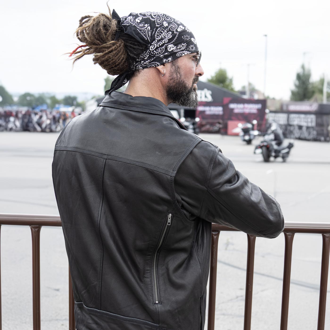 Milwaukee Leather MLM1516 Black Real Leather Motorcycle Jacket for