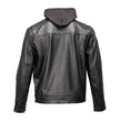 Milwaukee Leather MLM1614 Men’s Black Premium Leather Shirt Style Jacket w/ Removable Hoodie