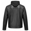 Milwaukee Leather Men's Leather Shirt Jacket with Removable Hoodie and Patch Access - MLM1614