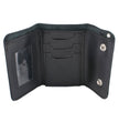 Milwaukee Leather MLW7820 Men's Black Leather Tri Fold Wallet with Steel Chain