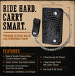 Milwaukee Leather Black Crocodile-Stamped Leather Biker Wallet, MLW7847