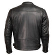 Milwaukee Motorcycle Clothing Co. Men's Contender Scooter Style Black Premium Leather Jacket MMC10001