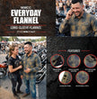 MMCC Garrison Men's Olive Gray Black Plaid Flannel Shirt - 100% Cotton Long Sleeve Button-Up - MMC11621