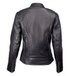 Milwaukee Motorcycle Clothing Co. Women's Foxy Scooter Style Black Premium Leather Jacket w/ Mandarin Collar MMC20000