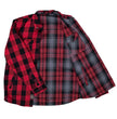 MMCC Men's Ricochet Reversible Flannel Shirt - 100% Cotton Snap Front Plaid w/ Chest and Hand Pockets - MNG11803