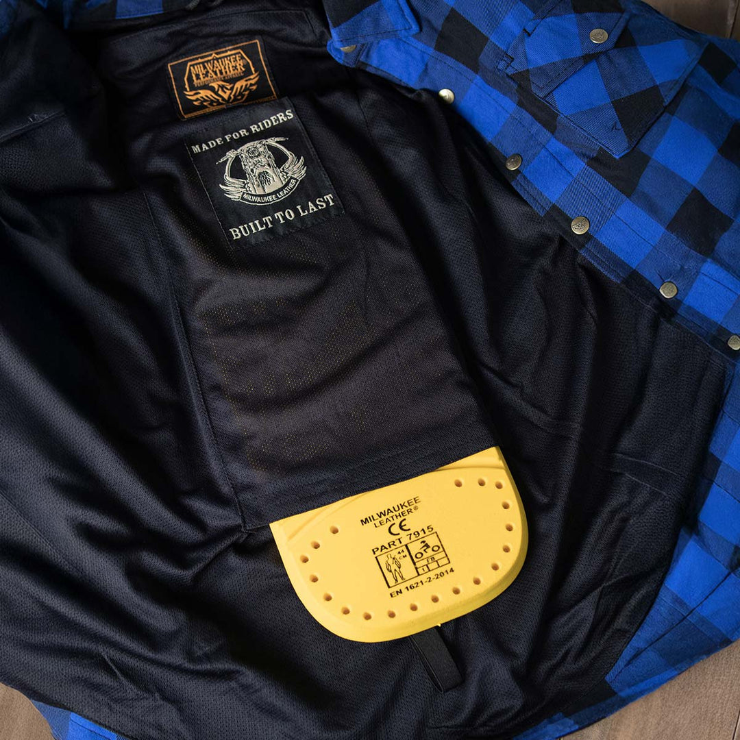 Milwaukee Leather MP7915 | 1PC CE Approved Back Armor for Motorcycle Armored Flannels or Jackets - Spine Protector