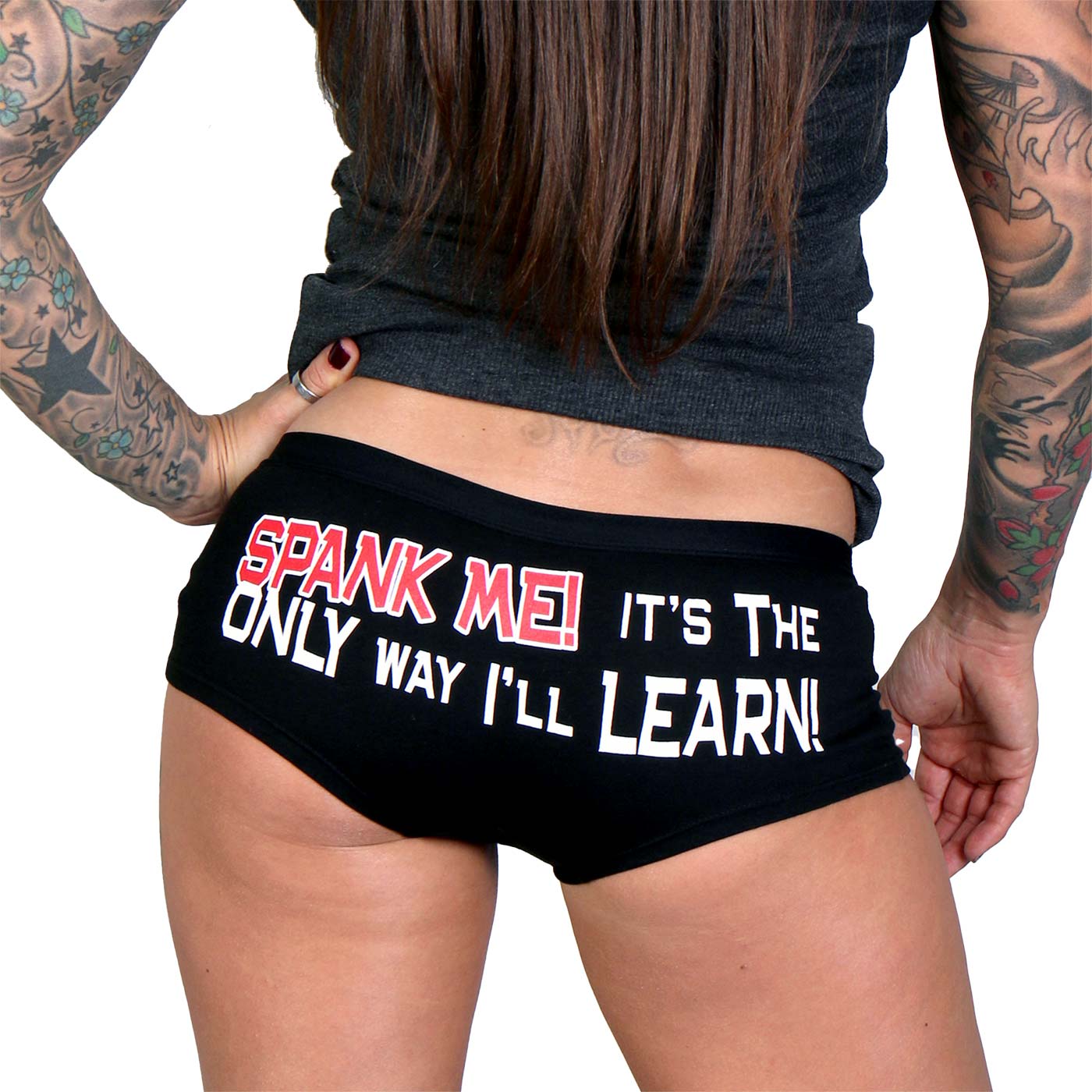 Hot Leathers PTB7081 Spank Me Funny Boy Shorts