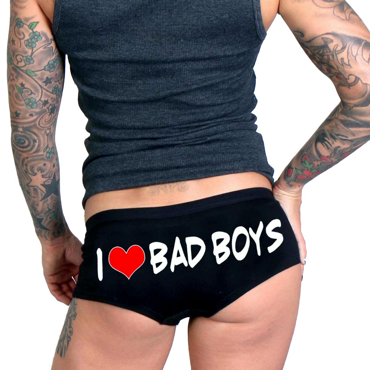 Hot Leathers I Love Bad Boys Boy Shorts PTB7476