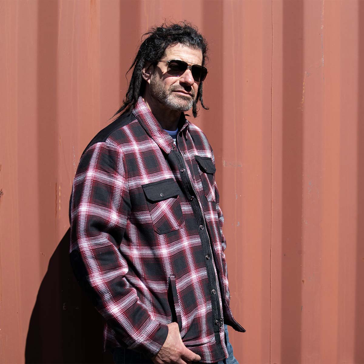 Milwaukee Leather Men's Grim Stone Heavy Duty Plaid Mechanic