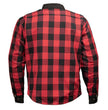 Milwaukee Leather Men’s Two-Tone CE Armored Flannel - Solid Front / Plaid Back - Reinforced w/ Aramid Fibers - MPM1671