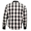 Milwaukee Leather Men’s Two-Tone CE Armored Flannel - Solid Front / Plaid Back - Reinforced w/ Aramid Fibers - MPM1673