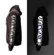 MMCC Men’s Bare Bones Riding Hoodie – Premium Cotton, Reflective Skull Sleeve, Full Zip - MPM1680