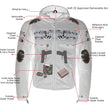 Milwaukee Leather Men's Vengeance Black Armored Textile Motorcycle Jacket with Skull Embroidery - MPM17019