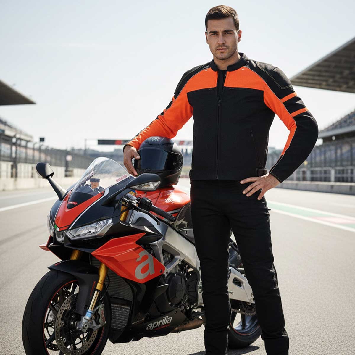 Milwaukee Leather Men's Black and Orange CE Armored All Season