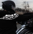 Milwaukee Leather Men's Bare Bones Black Reflective Skull CE Armored Riding Hoodie, Shoulder and Elbow Armor - MPM1798