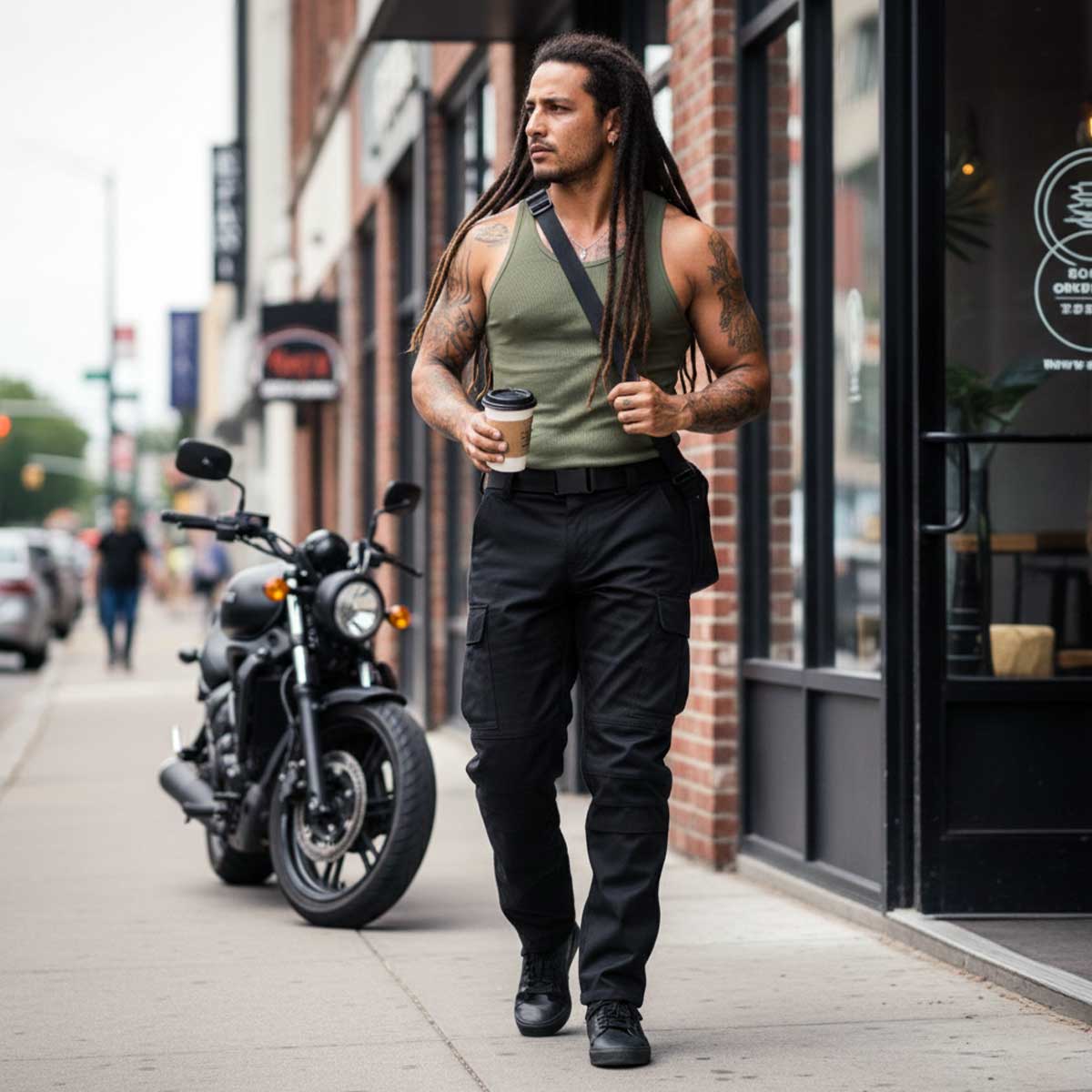 CITERA THUNDERS CARGO Mサイズ Milwaukee Leather MPM5590 Men's Black CE Armored Cargo Jeans Pants