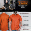 Milwaukee Leather Men’s Classic Button-Up Mechanic Durable Work Shirt - Short Sleeve Cotton Twill Garage Shirt