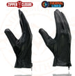 Milwaukee Leather SH226TH Men's Black Thermal Lined Leather Motorcycle Hand Gloves W/ Wrist Zipper Closure
