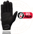 Milwaukee Leather SH44612 Men's Black Textile Mesh Gel Palm Motorcycle Mechanics Hand Gloves W/ Amara Cloth Bottom
