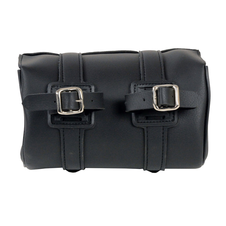 Milwaukee Leather SH616S Black Medium Studded PVC Motorcycle Tool Bag with Key Locks