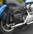Milwaukee Leather SH66602 Zip-Off Double Pocket PVC Throw Over Motorcycle Saddlebags