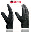 Milwaukee Leather SH820 Men's Black Leather ‘White Flame’ Cruising Hand Gloves W/ Gel Palm
