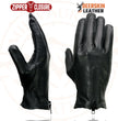 Milwaukee Leather SH867 Men's USA Deerskin Black Leather Unlined Lightweight Motorcycle Riders Gloves